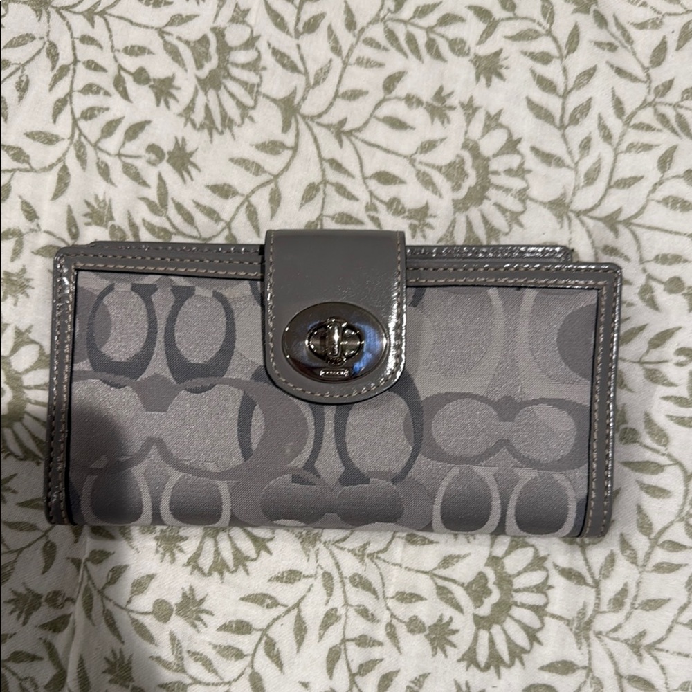 Coach Gray Signature Wallet